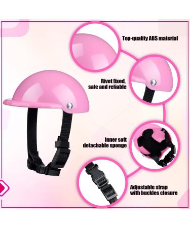 Xuniea 2 Pieces Small Dog Helmet and Goggles Puppy Sunglasses UV Protection PET Helmet with Adjustable Belt Dog Motorcycle Hard Safety Hat for Doggie Windproof Glasses Small Dog Cycling Riding(Pink) - Buy Online on GoSupps.com