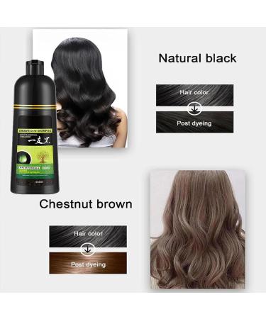 Buy Korean 3-In-1 Black Hair Dye Shampoo - Herbal Formula for Gray Coverage (Brown) | International Shipping Available - Buy Online on GoSupps.com