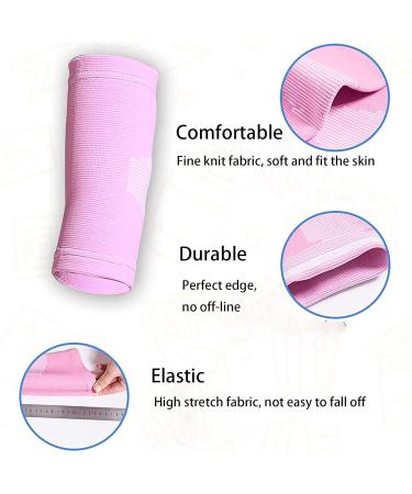 Kids Arm Guard & Compression Elbow Pads - Elbow Protection Sleeves for Cycling Basketball Volleyball (Pink) - 1 Pair - Buy Online on GoSupps.com