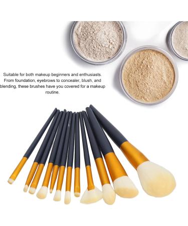 Makeup Brushes Professional 12-Piece Makeup Brush Set with Brush Holder Soft Bristles Powder Eyeshadow Blush Complete Cosmetic Tools with Star Bucket Orange Bag - Buy Online on GoSupps.com