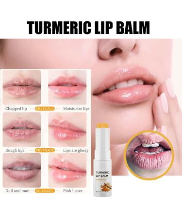 Lip Lightening For Dark Lips Whitening Turmeric Lip Balm Lips Pink Bleaching Cream Balm Moisturizing Daily Lip Care Balm with Turmeric Extract Repair Cracked Chapped Dry Lips (5g) - Buy Online on GoSupps.com