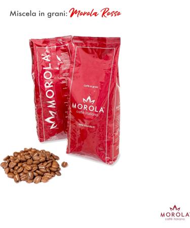Morola Caff Italiano - Coffee Beans - Morola Red Blend - 1000g Bag - 1kg Pack - Made in Italy - Buy Online on GoSupps.com