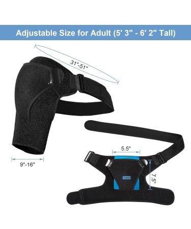  Adjustable Shoulder Brace for Pain Relief | Hot Cold Support Strap & Immobilizer for Rotator Cuff & Dislocation  - Buy Online on GoSupps.com