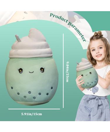 HEKARBAMILL Bubble Tea Plush 5.9x9.8 Inch Soft Skin-Friendly Boba Plush Milk Tea Cute Plush Pillow Stuffed Boba Pillow Gifts for Girls Toys Green Plush Pillows - Buy Online on GoSupps.com