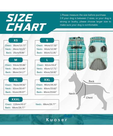 Kuoser Warm Reflective Dog Jacket - Windproof Winter Coat for Small & Large Dogs in Dark Green - Buy Online on GoSupps.com