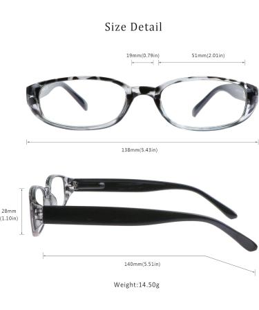 LifeArt 4 Pairs Reading Glasses - Blue Light Blocking 4.0x Magnification Computer Glasses - International Shipping Available - Buy Online on GoSupps.com