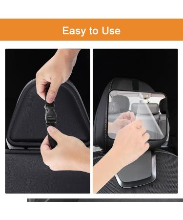 Shatter-Proof AiQInu Back Seat Car Mirror | Swivel Baby & Child Safety Mirror Black | International Shipping Available - Buy Online on GoSupps.com