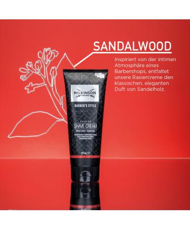 Wilkinson Sword Barbers Style Shaving Cream for Men - 177ml | International Shipping Available - Buy Online on GoSupps.com
