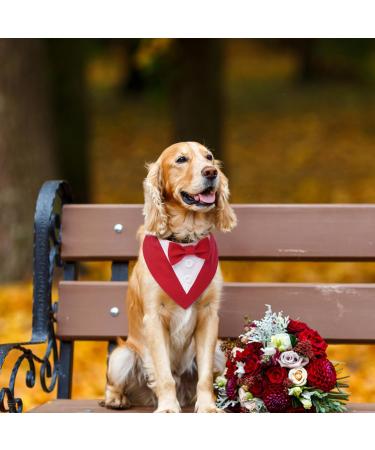 Maustlie Dogs Smoking Bandana - Adjustable Triangle Scarf for Weddings & Parties | Red M Size - Buy Online on GoSupps.com