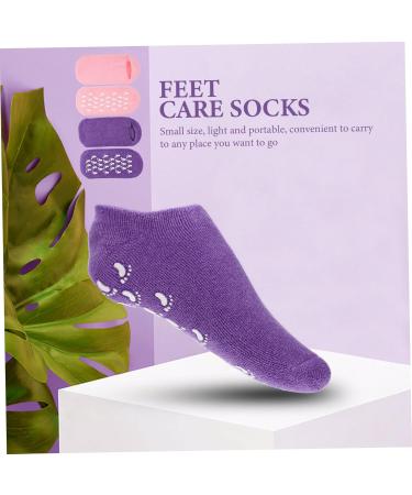 minkissy 2 Pairs Gel Socks Cracked Heel Repair Moisturizing Socks for Foot Care Foot Spa Sock Heel Socks for Dry Cracked Feet Comfortable Socks Miss Vegetable Gel Facial Mask Household 22x10x1cm - Buy Online on GoSupps.com