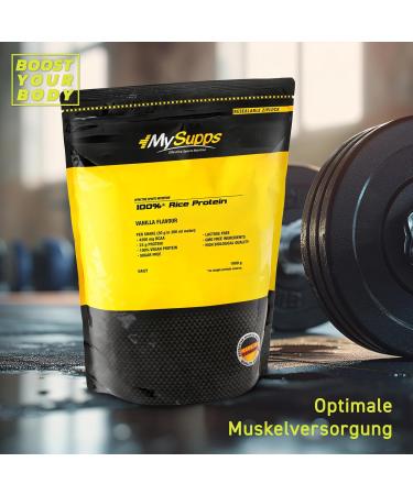 Buy My Supps 1kg Rice Protein Powder Vanilla - High-Dose Vegan Protein with 4200mg BCAA - Premium Quality Made in Germany - Buy Online on GoSupps.com