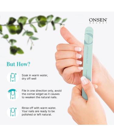 Onsen Secret Japanese Nail File - Professional 6-Pack Nail Files, Double  Sided Natural & Acrylic Nail Filers - 120/180 Grit - Disposable, Salon  Smooth, Travel Best Nail File For Shiny Nails (6 Counts) 6 Count (Pack of 1)