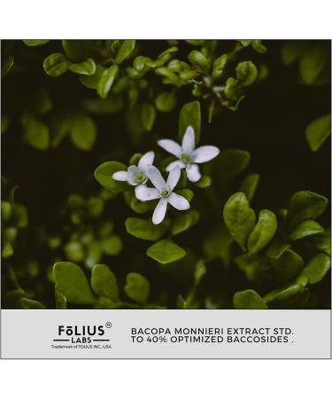 FOLIUS LABS Bacopa Monnieri Capsules 750mg Herbal Supplement with 40% Bacosides Bacopa Monnieri - Helps to Support Memory and Cognitive Ability 120 Capsules - Buy Online on GoSupps.com