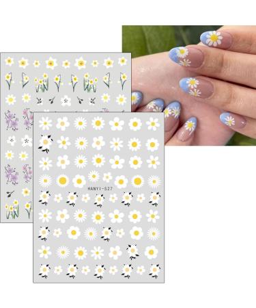 JMEOWIO 9 Sheets Flower Nail Art Stickers Decals Self-Adhesive Spring Summer Floral Letter Nail Supplies Nail Art Design Decoration Accessories - Buy Online on GoSupps.com