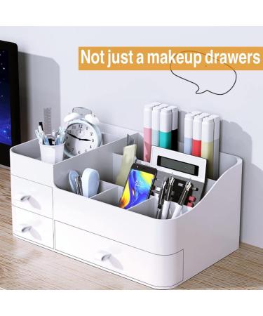 Large Makeup Organizer with Drawers for Vanity - Cosmetics & Skin Care Storage - White X-Large - Buy Online on GoSupps.com
