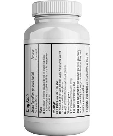 HealthLife Mucus Relief Guaifenesin Caplets 400mg (300 Count) - Fast Acting Expectorant for Chest Congestion, Cough, Cold & Flu - Buy Online on GoSupps.com