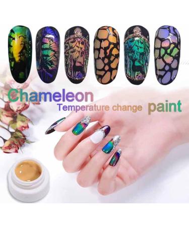 Temperature Change Liquid - Color Changing Nail Fluid | Thermochromic Liquid Mood Crystal Colorful Gradient Color Liquid Mood Discoloration Nail Polish Gel Easy Using Design Supplies - Buy Online on GoSupps.com