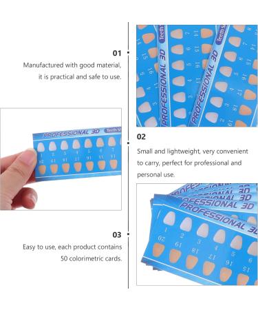 Exceart 50-Piece Tooth Shade Shadow Card Set for Dental Color Comparison | International Shipping - Buy Online on GoSupps.com