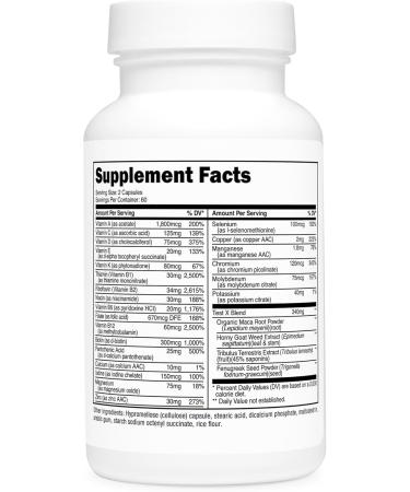 Type Zero Multivitamin Capsules for Men (120 Capsules) (1200 mg) - Gluten-Free, 60 Servings - Buy Online on GoSupps.com