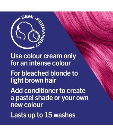 Schwarzkopf LIVE Shocking Pink Semi-Permanent Hair Dye | Lasts Up to 15 Washes | Vibrant Pink Hair Color - Buy Online on GoSupps.com