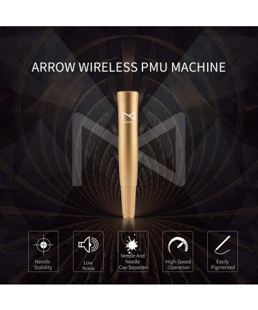 Arrow Wireless Permanent Makeup Tattoo Machine by Mellie Microblading - Gold Brow Machine for Powder Brows, Shading, and Microshading - Compatible with M3 & Intelli Needles - 1 Count - Buy Online on GoSupps.com