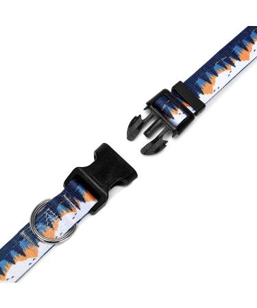 Mercano Adjustable Dog Collar - Soft Nylon & Patterned Design for Small to Medium Dogs (M Sunset Valley) - Comfortable & Durable - Buy Online on GoSupps.com