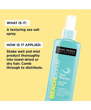 Beach Blonde Sea Waves Salt Spray - 5 oz Wave Texturizing Spray for Tousled Volume | Natural Sea Salt Enhances Wavy Hair - Buy Online on GoSupps.com