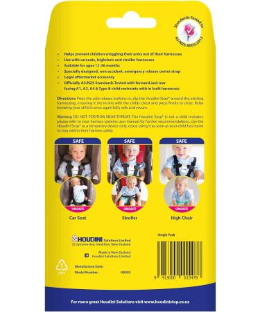 Houdini Stop Clip: Child Safety Harness Prevents Escapes and Ensures Peace of Mind - Buy Online on GoSupps.com