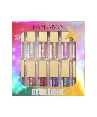Eye Gloss Eyeshadow | 12 Colors Shimmer Eyeshadow Waterproof Long Lasting Quick-Drying Brilliant Gel Highlighter Sparkling Shimmer Eyeshadow Pochy