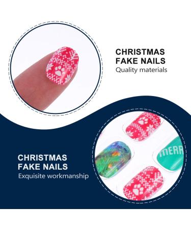 2 Christmas Nail Stickers Santa Fake Nail Christmas Fake Nails Fake Acrylic Nails Diy Fake Nails Christmas Nail Tips Kids Fake Nails Fake Nail Tips Child Abs Artificial - Buy Online on GoSupps.com