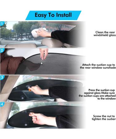 Zatooto Auto Sun Visor for Rear Window | Foldable UV Protection Baby Shade | Suction Cup Privacy Screen 110x60 cm - Buy Online on GoSupps.com