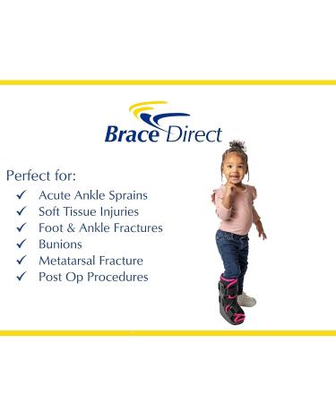 Brace Direct Pediatric Walker Fracture Boot for Kids - Lightweight Padded Support Cam Boot (L Yellow) - Buy Online on GoSupps.com