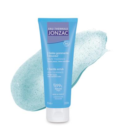 Eau Thermale Jonzac Organic Gentle Face Scrub with Perlite Beads Smooth Radiant Complexion Sensitive Skin Approved Dermatologically Tested Vegan Formula 2.54 Fl Oz