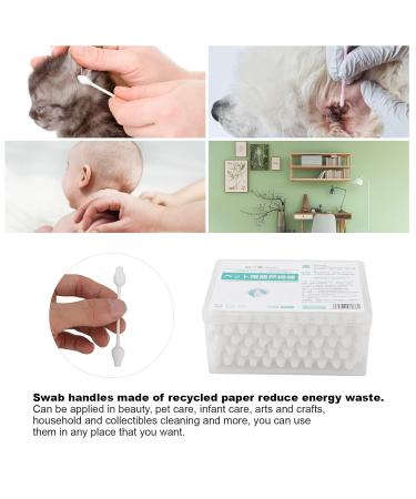 55 Double Tip Cotton Swabs | Organic Makeup & Pet Cleaning Buds | Eco-Friendly Paper Swabs - Buy Online on GoSupps.com