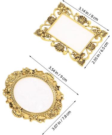  DEARMAMY 4 Piece Vintage Manicure Mixing Palette Durable Resin Non-Slip Display Board for Nail Polish Pigment Mixing Portable Versatile for Professional Nail Technicians - Buy Online on GoSupps.com