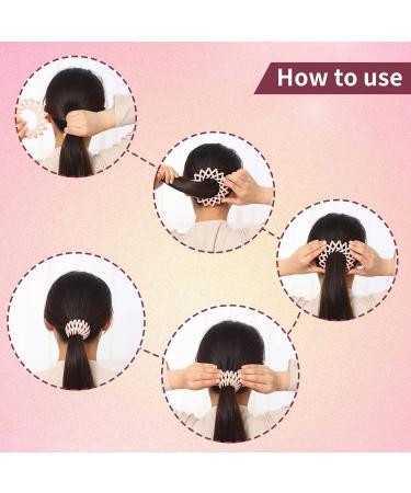 Shop Luvadeyo Vintage Birds Nest Hair Clips 3 Piece Set | Big Hair Grippers & Accessories for Women | Monochrome Coffee Pink Green - Buy Online on GoSupps.com