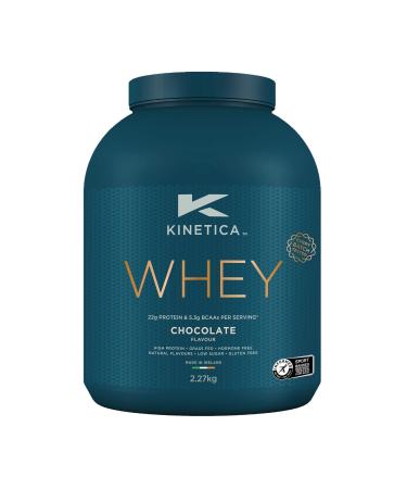 Kinetica Chocolate Whey Protein Powder | 2.27kg | 22g Protein per Serving | 76 Servings | Sourced from EU Grass-Fed Cows | Superior Mixability & Taste Chocolate 2.27 kg (Pack of 1)