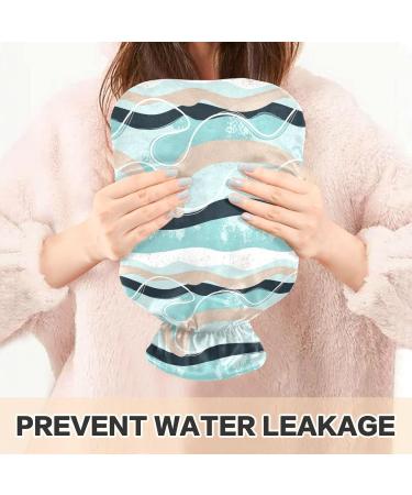 Naanle Striped Hot Water Bottle 2L with Cover | Large Bed & Feet Warmer | Pain Relief & Heat Therapy | Transparent Bag - Buy Online on GoSupps.com