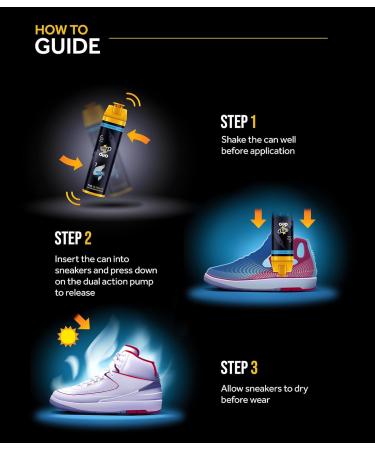 Crep Protect Shoe Deodorizer Spray - Shoe Smell Eliminator Delivers 24-Hour Odor Protection Residue-Free Formula for All Sneakers Refreshing Scent (Fresh Linen 150ml) - Buy Online on GoSupps.com