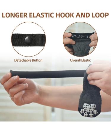 Pupeck Double-Sided Anti-Slip Dog Socks - 2 Pairs with Adjustable Straps for Indoor Use | Summer Paw Protection & Traction Control for Hardwood Floors - Small (Gray) - Buy Online on GoSupps.com