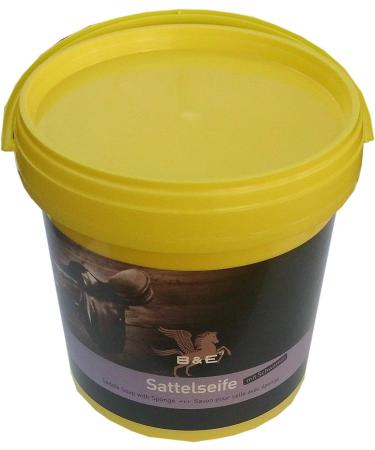 B&E Saddle Soap with Sponge - 1000ml Leather Cleaner | Premium Saddle Soap for Leather Care | Savon Pour Selle Avec ponge - Buy Online on GoSupps.com