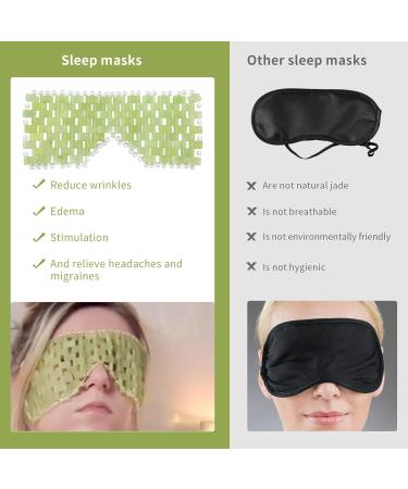 Jade Eye Mask - 100% Real Jade Cooling Mask for Wrinkles Puffiness & Migraines | Hot & Cold Therapy - Buy Online on GoSupps.com