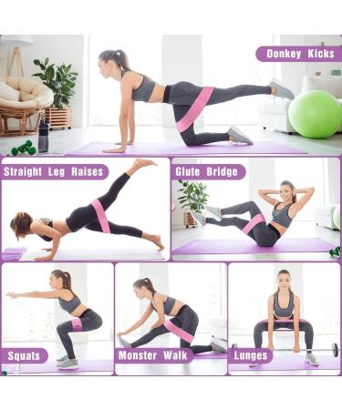 Fit Life Sport Resistance Exercise Bands Fabric Non Slip Hip Bands for Squats Legs Butt Thigh and Hip Workout Thick Wide Fitness Loop for Men & Women. Workout Guide Included - Buy Online on GoSupps.com