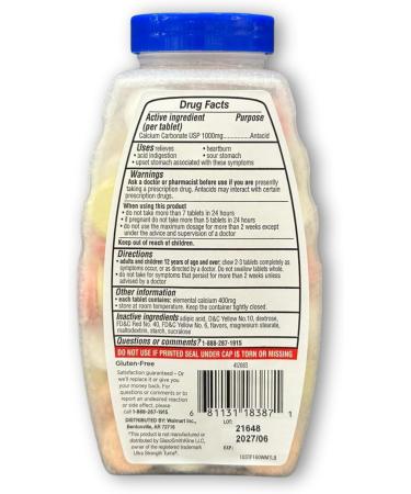 Antacid Tropical Fruit Ultra Strength- Chewable Tablets 1000mg 160 Count (Pack of 1) Boxed by Fusion Shop Store - Buy Online on GoSupps.com