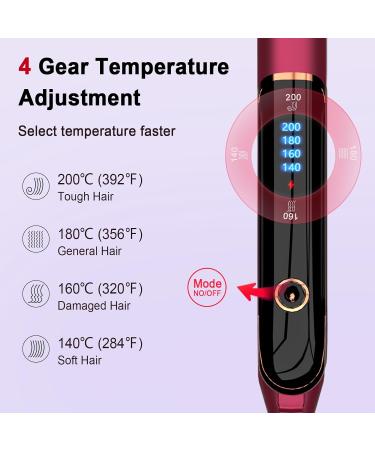 Flat Iron Hair Straightener & Curler 2 in 1 - Fast Heat Up Ceramic Coating LCD Display - Professional Styling Tool for Shinier Smoother Hair - Buy Online on GoSupps.com