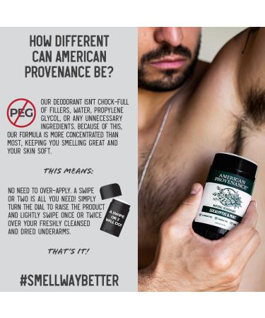 American Provenance Natural Deodorant for Men - Aluminum Free, Long-Lasting, Essential Oils - Lemongrass & Marjoram - Buy Online on GoSupps.com
