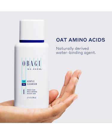 Obagi Medical Nu-Derm Gentle Face Cleanser - Daily Cleanser for Normal to Dry Sensitive Skin - 6.7 Fl Oz with Serum Sample | International Shipping Available - Buy Online on GoSupps.com