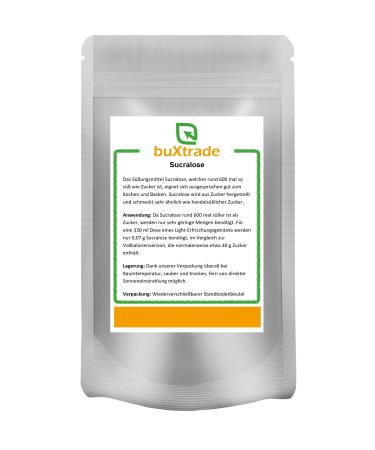 100 g Sucralose | calorie-free | 600x sweeter than sugar | Sweetener | Sugar substitute | Buxtrade |