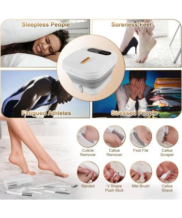 UNIFULL Collapsible Foot Spa Bath | Heated Foot Bath with Remote Control Massage Rollers & Timer | Pedicure Kit for Relaxation & Comfort - Buy Online on GoSupps.com