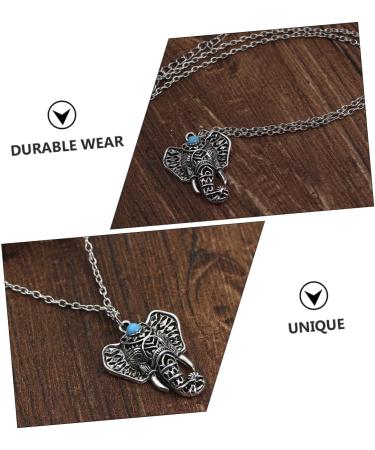 GLSTOY 1pc Elephant Necklace Minimalist Necklace Stylish Necklace Animal Pendant Necklace Alloy Silver - Buy Online on GoSupps.com